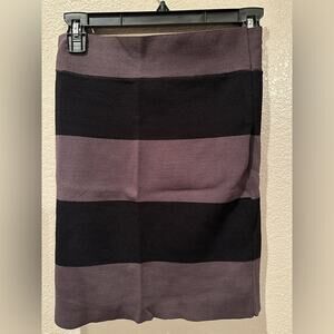 Vintage Y2K Mimi Chica Striped Black and Gray Women's Skirt Sz L